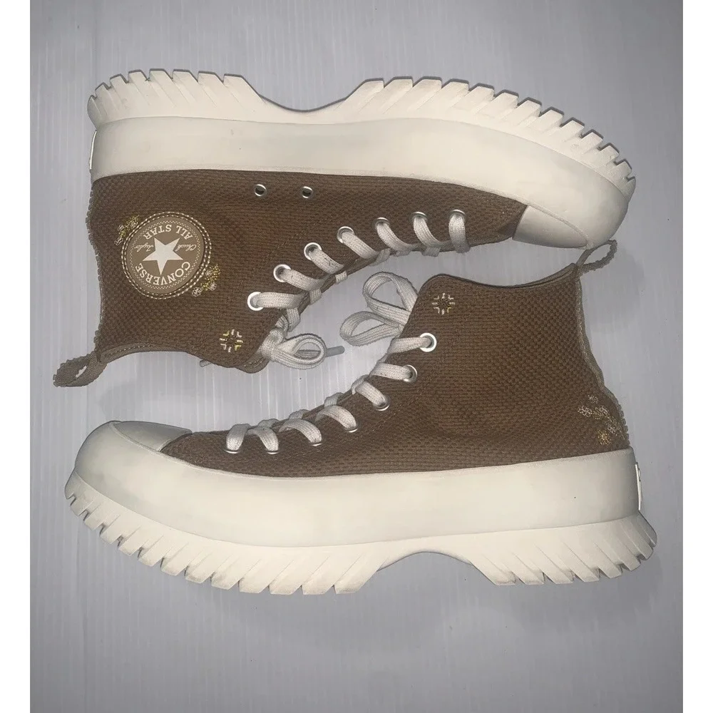 Converse Chuck Taylor Lugged 2.0 Autumn Embroidery Shoes Women's 12.5 Mens 10.5